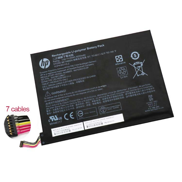 Batterie 789609-001 9220mAh/35Wh