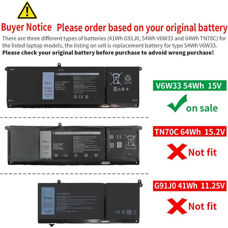 DELL XDY9K Batterie