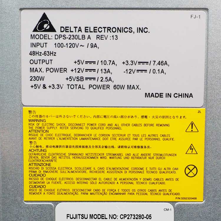 FUJITSU D5310 Alimentation
